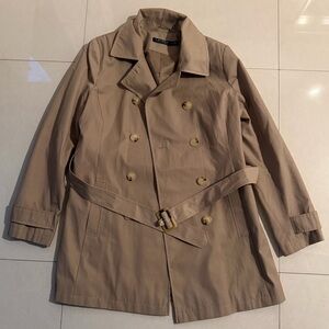 Ralph Lauren Tan Double-Breasted Trench Coat